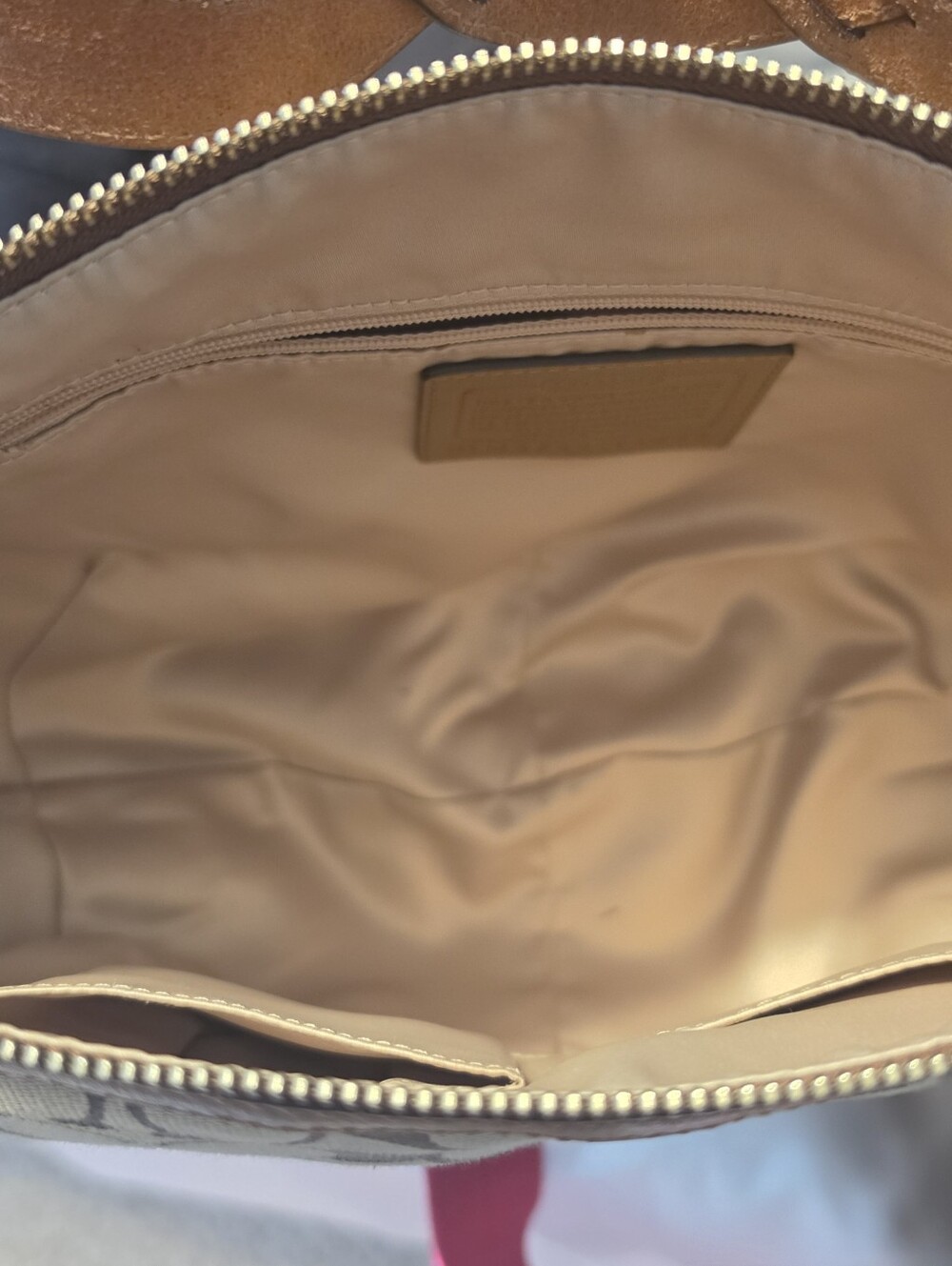 Coach Brown Signature Canvas Hobo Bag - Picture 6 of 6